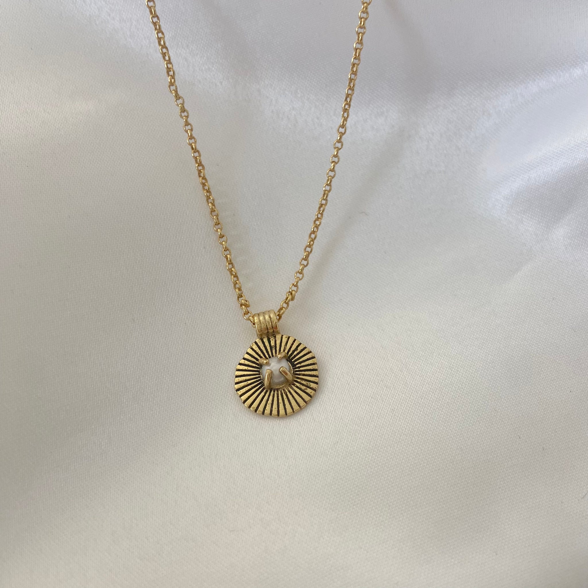 Radiant Sun Pendant with Chain
